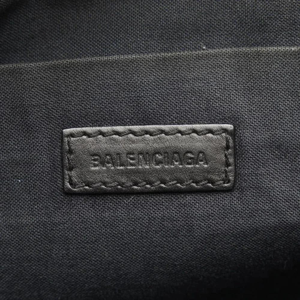 Authentic Balenciaga Navy Clip L Canvas Clutch Bag - Picture 8 of 11
